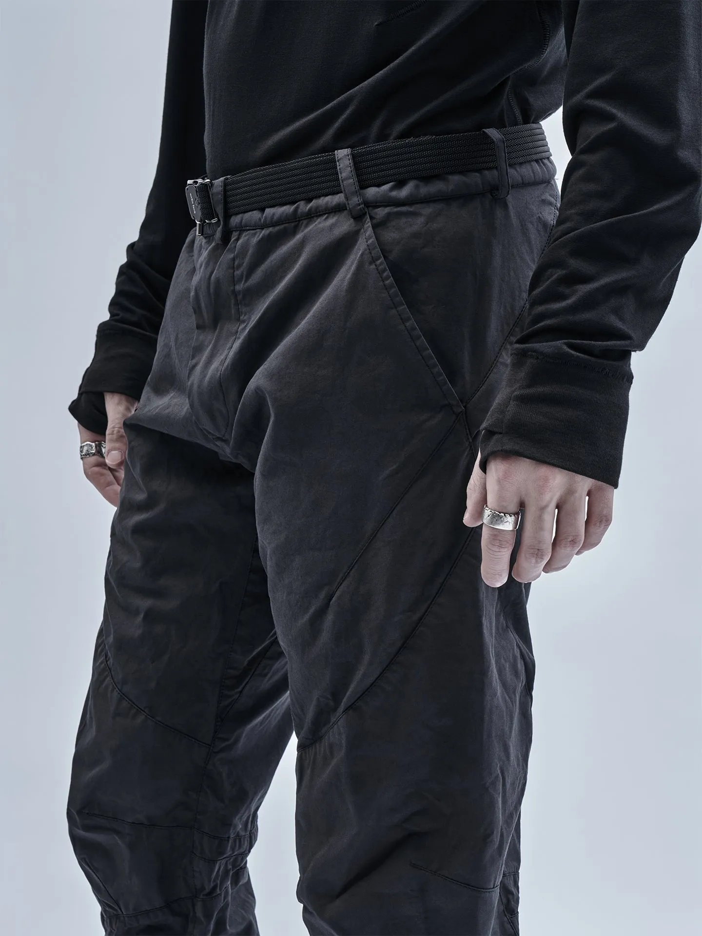 ameztu articulated pants etaproof charcoal dye