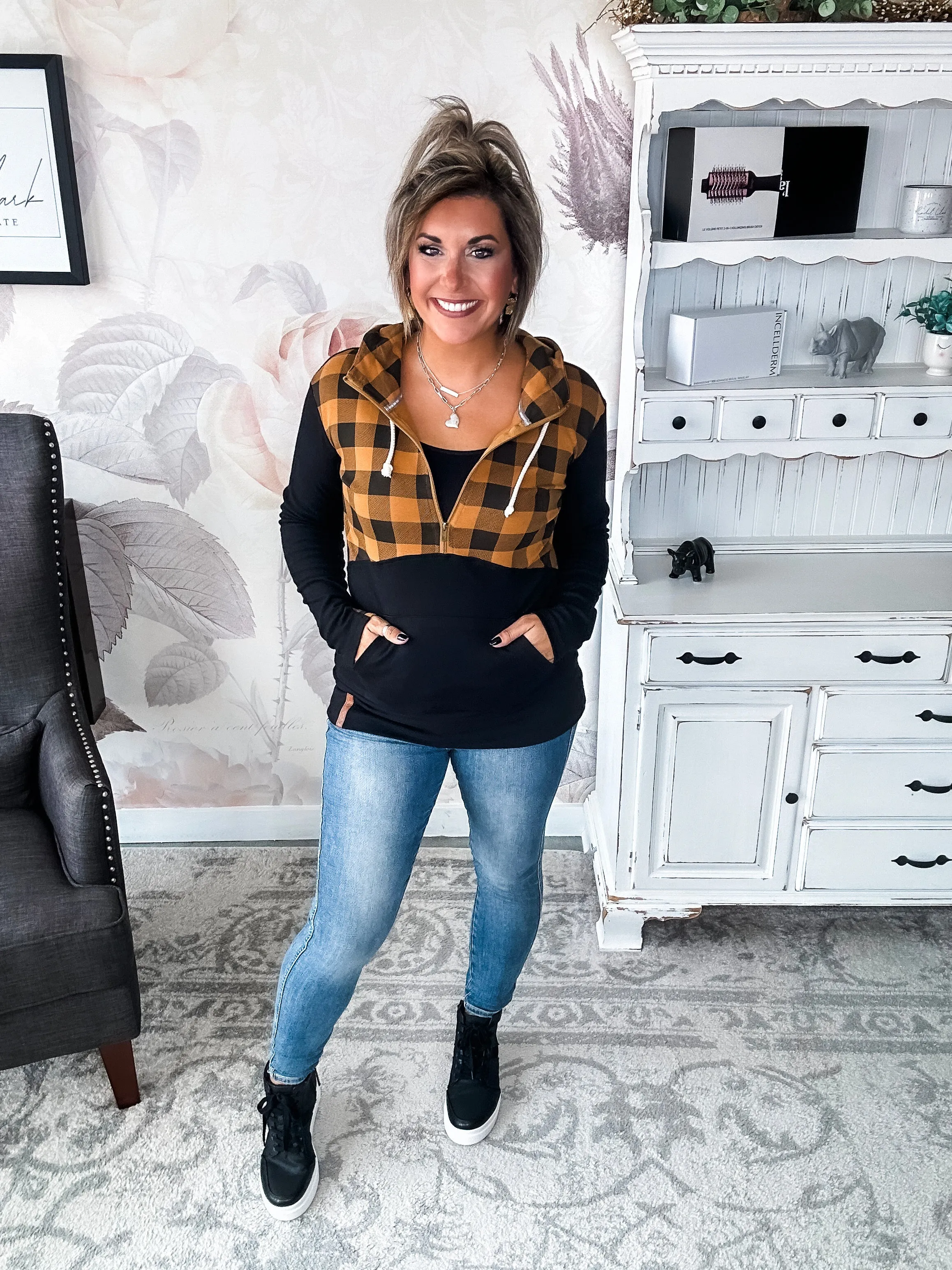 Ampersand Avenue - Halfzip Hoodie Adventure Awaits