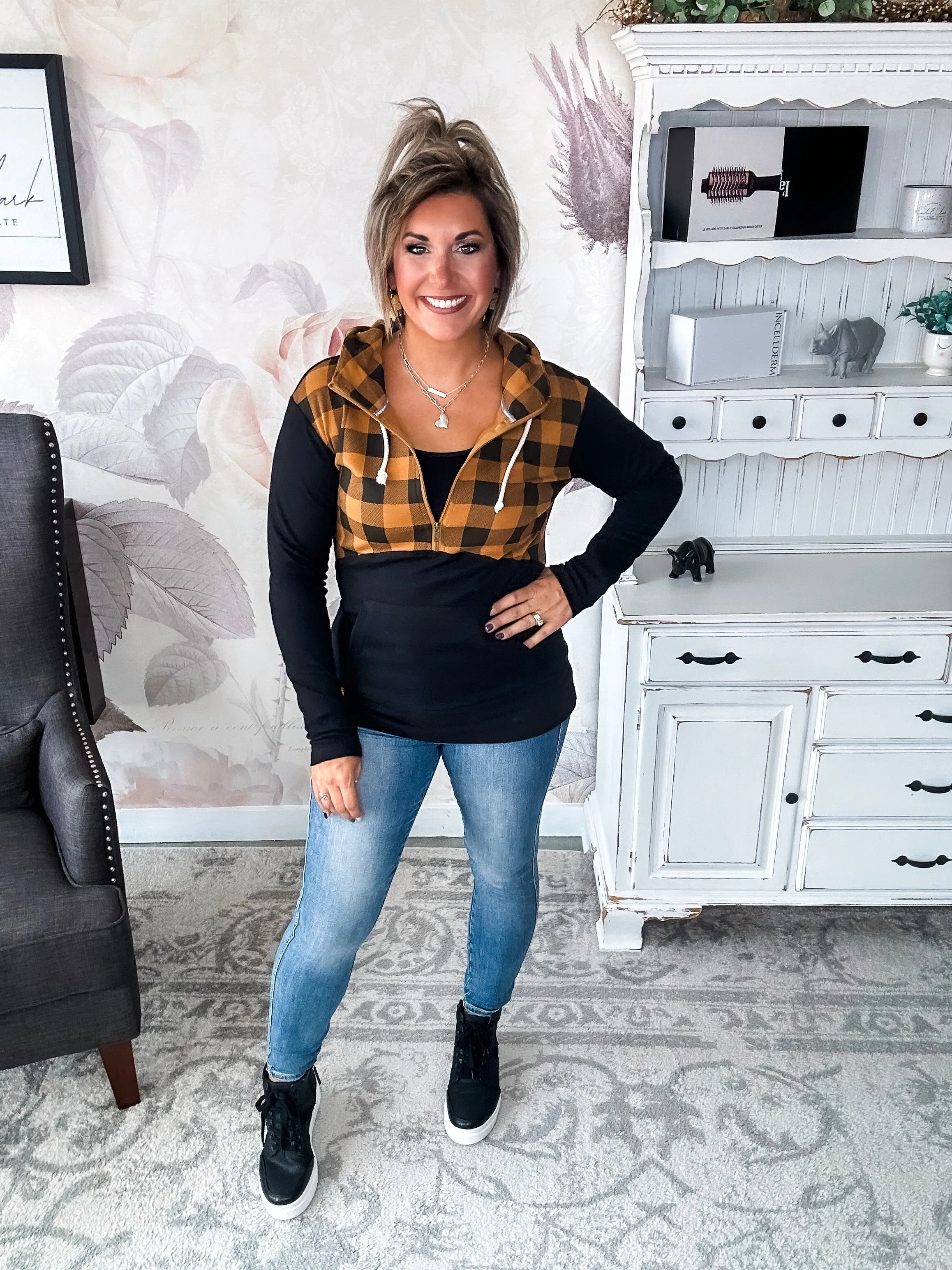 Ampersand Avenue - Halfzip Hoodie Adventure Awaits