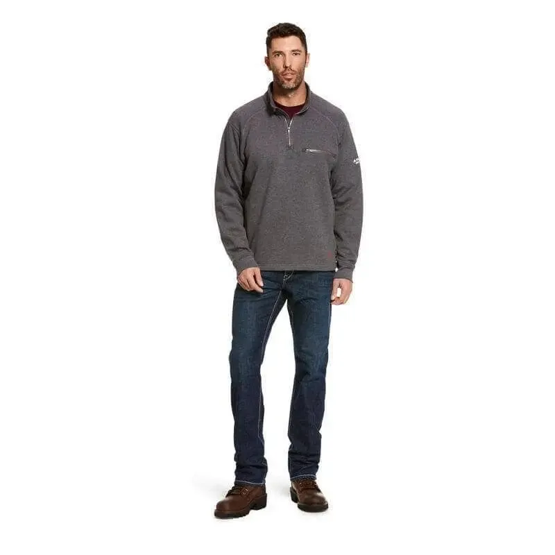 ARIAT - FR Rev 1/4 Zip Top, Charcoal Heather