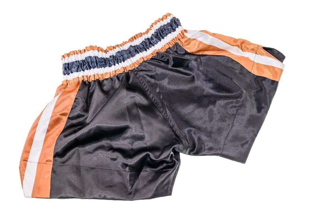 Buakaw Shorts BFG4-2 BLACK GOLD WHITE