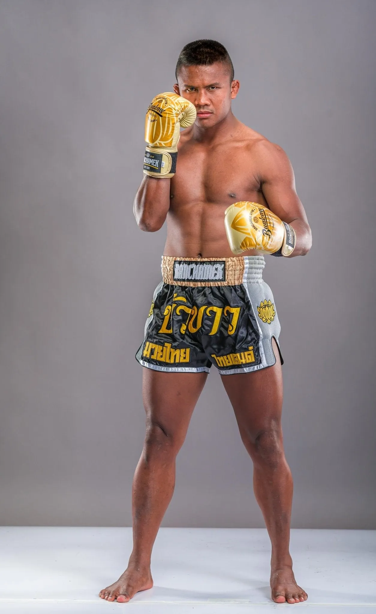 Buakaw ShortsBFG1-2 BLACK/GOLD/GREY