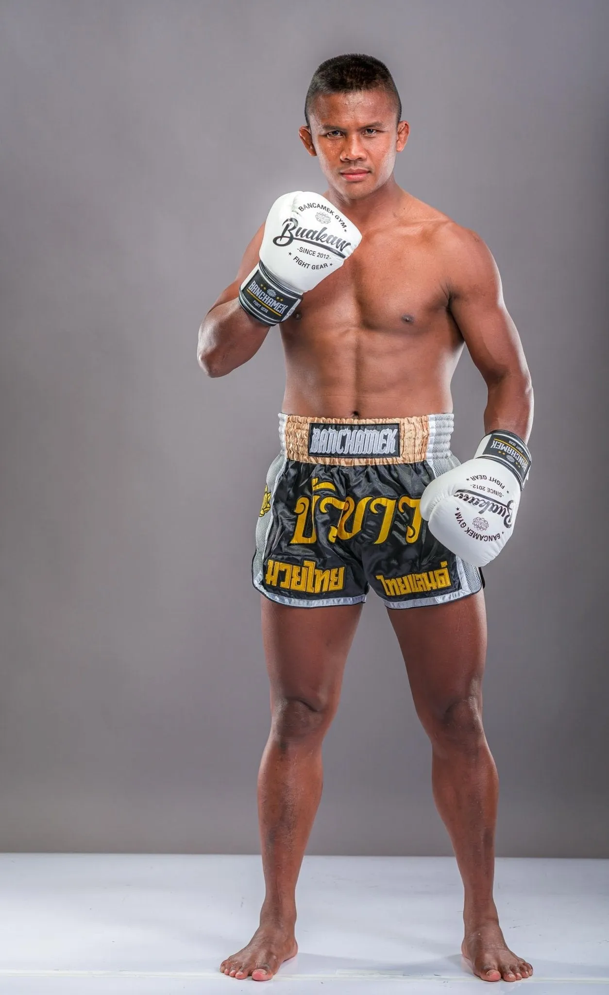 Buakaw ShortsBFG1-2 BLACK/GOLD/GREY