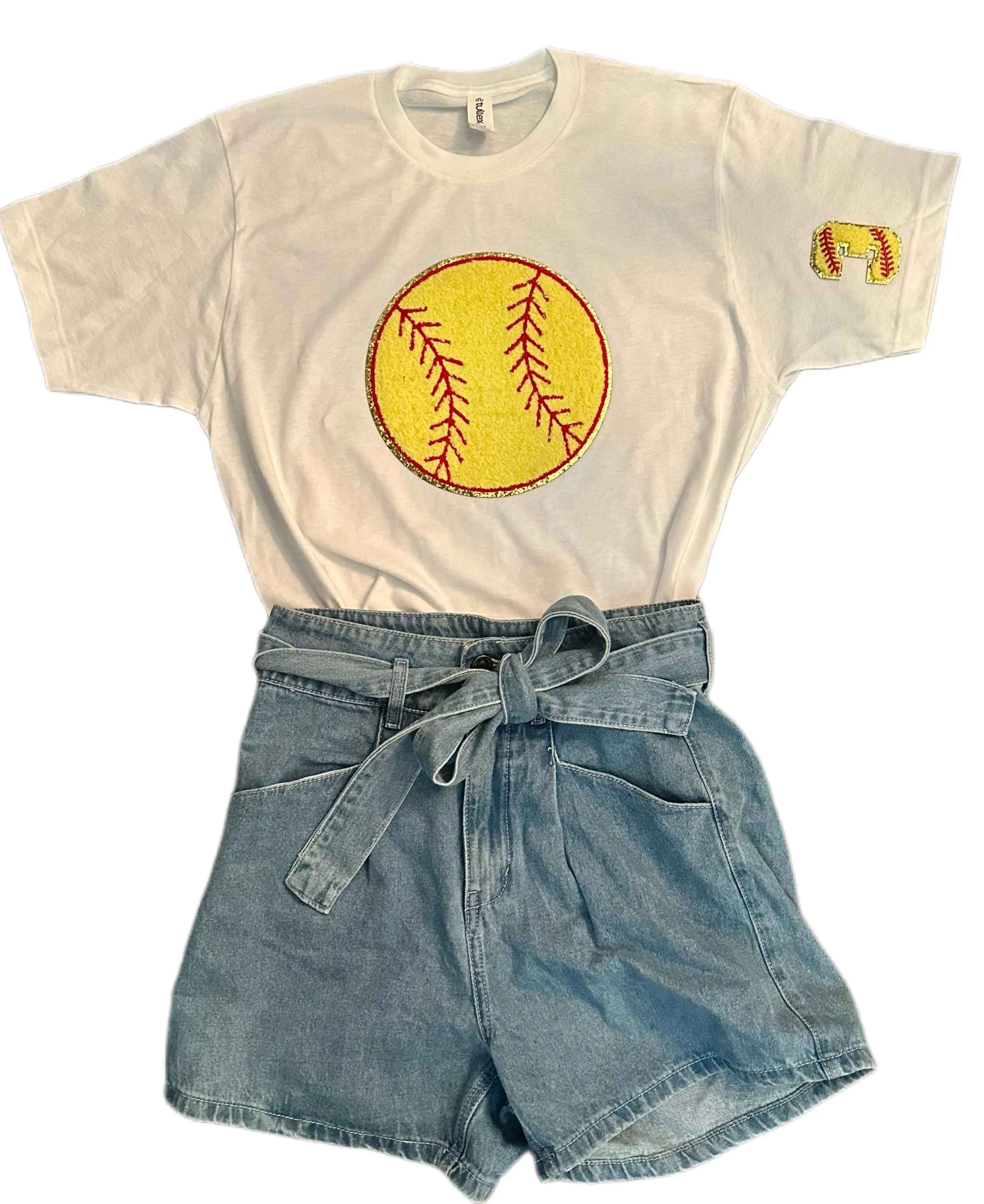 CUSTOM Chenille Patch Softball Tops