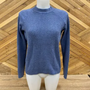 Denver Hayes - Women's Cozy Waffle Knit Crewneck Pullover Sweater - MSRP $49: Purple/Violet/Lavender -women-XS