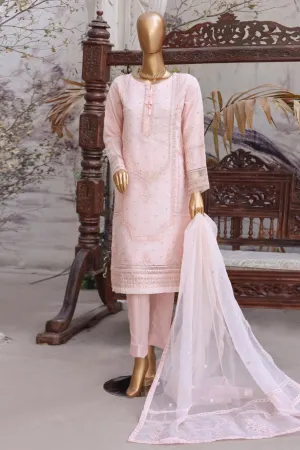 Falsafaa by HZ Ready To Wear 3 Piece Embroidered Organza Collection'2024-HZK-147-Peach