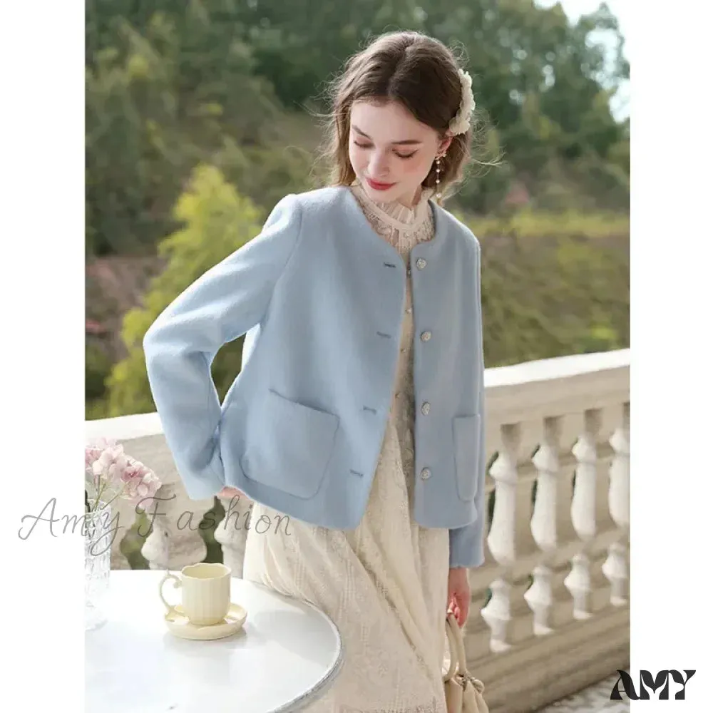 French Small Fragrant Cotton Thick Warm Short Wool Trendy Coat