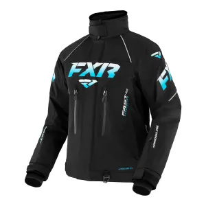 FXR Adrenaline Snowmobile Jacket Black/Sky Blue Fade