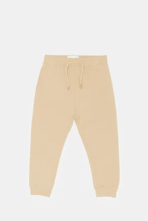 Infant Boys Beige Plain Jogger