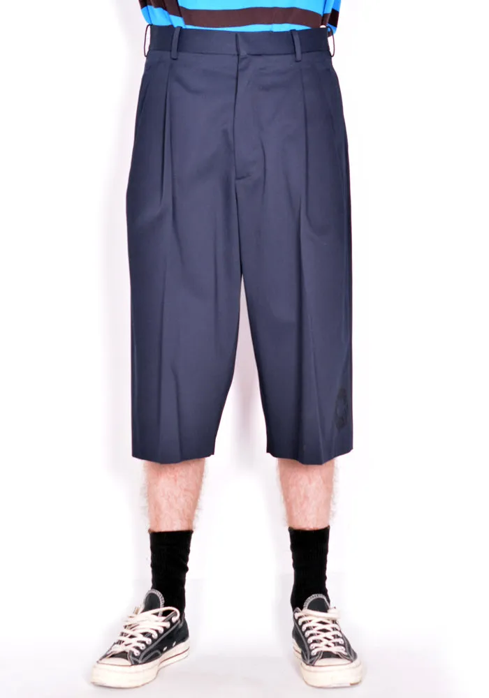 MARNI PUMU0178S0 COTTON GABARDINE PANTALONE BLUE-BLACK