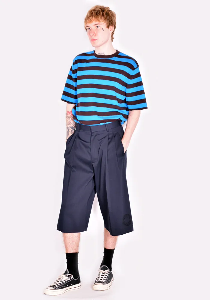MARNI PUMU0178S0 COTTON GABARDINE PANTALONE BLUE-BLACK