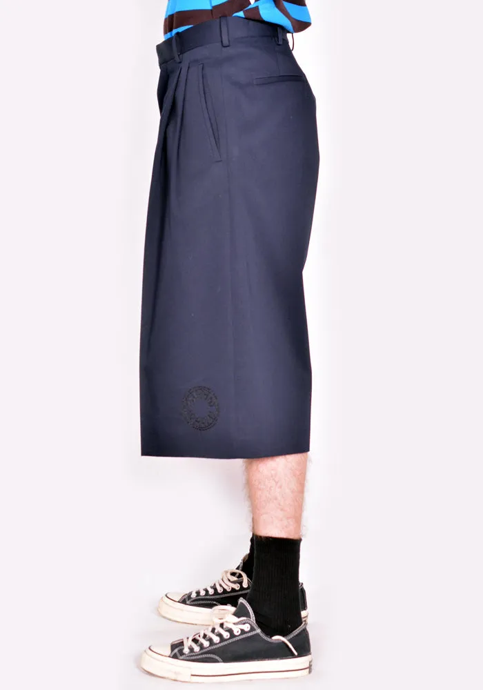 MARNI PUMU0178S0 COTTON GABARDINE PANTALONE BLUE-BLACK