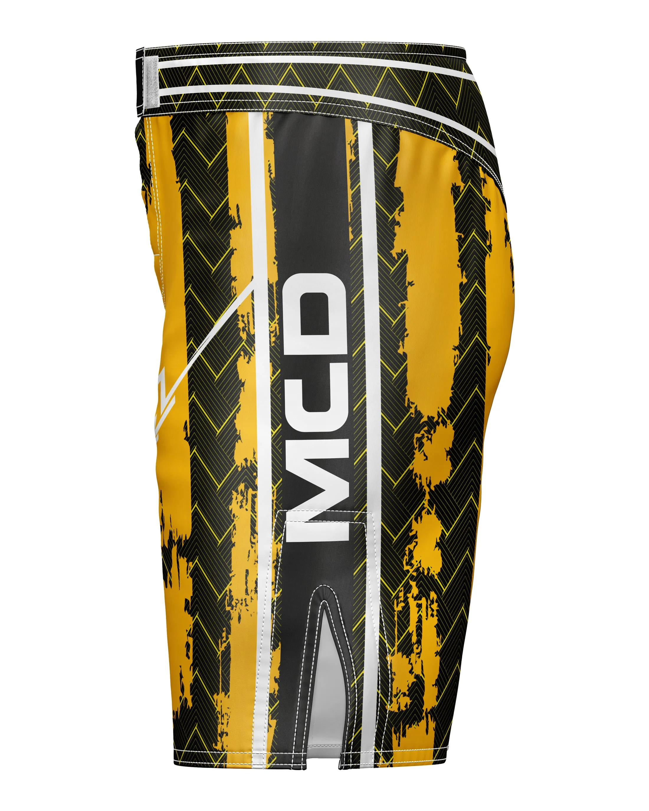 MCD Predator 1.0 MMA Fight Shorts – Black/Yellow
