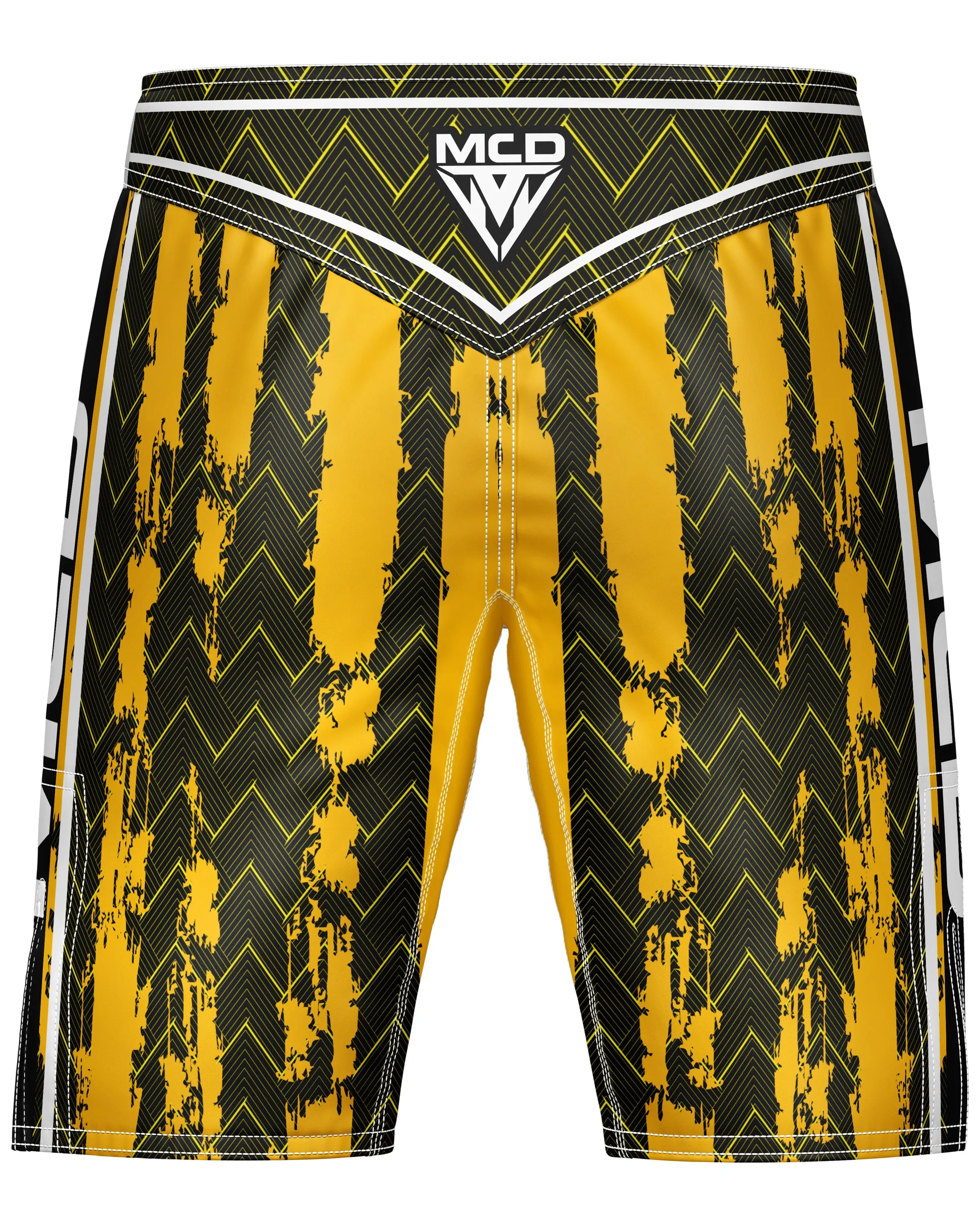 MCD Predator 1.0 MMA Fight Shorts – Black/Yellow
