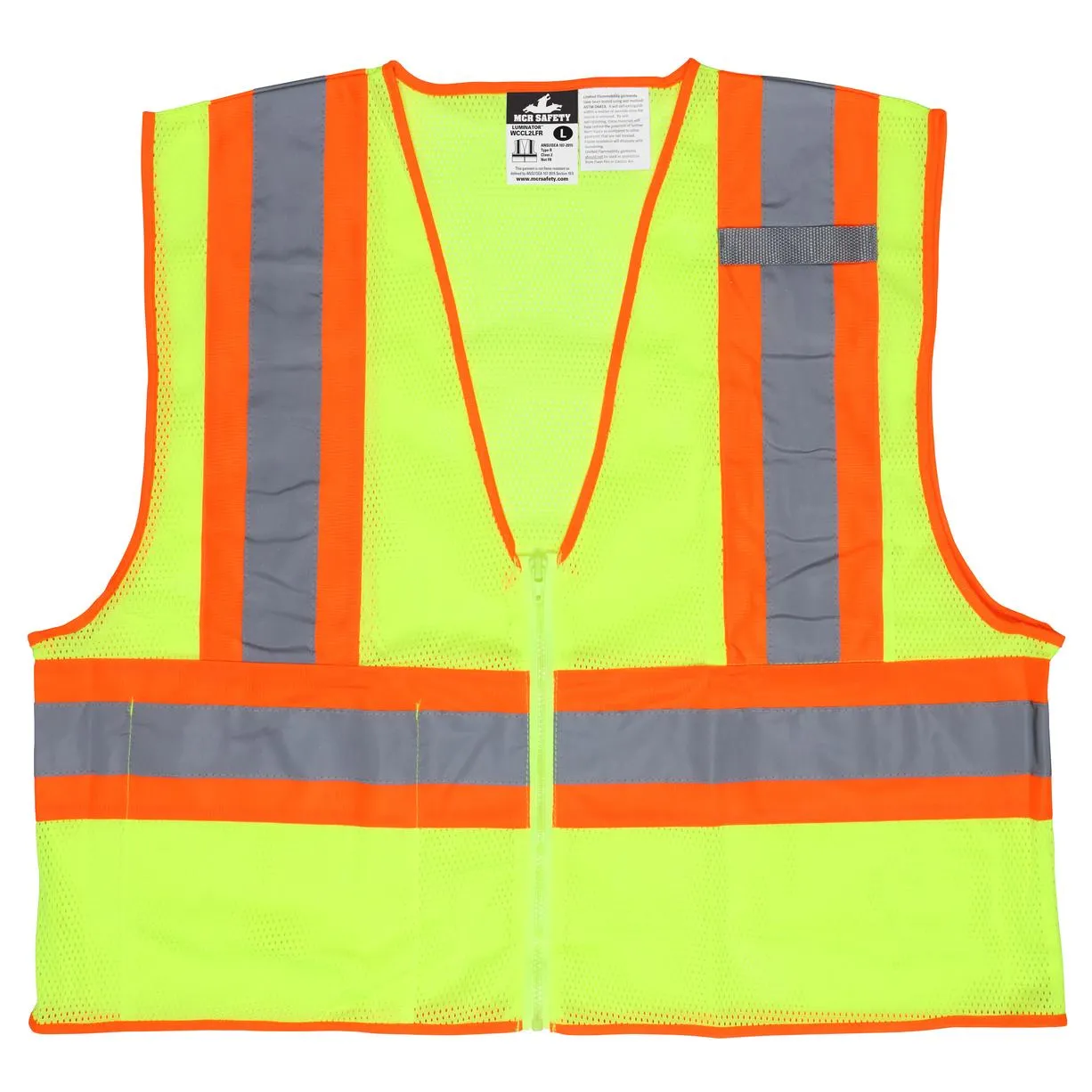 MCR Safety Limited Flammability Dielectric Safety Vest - Yellow - Type R Class 2 - WCCL2LFR