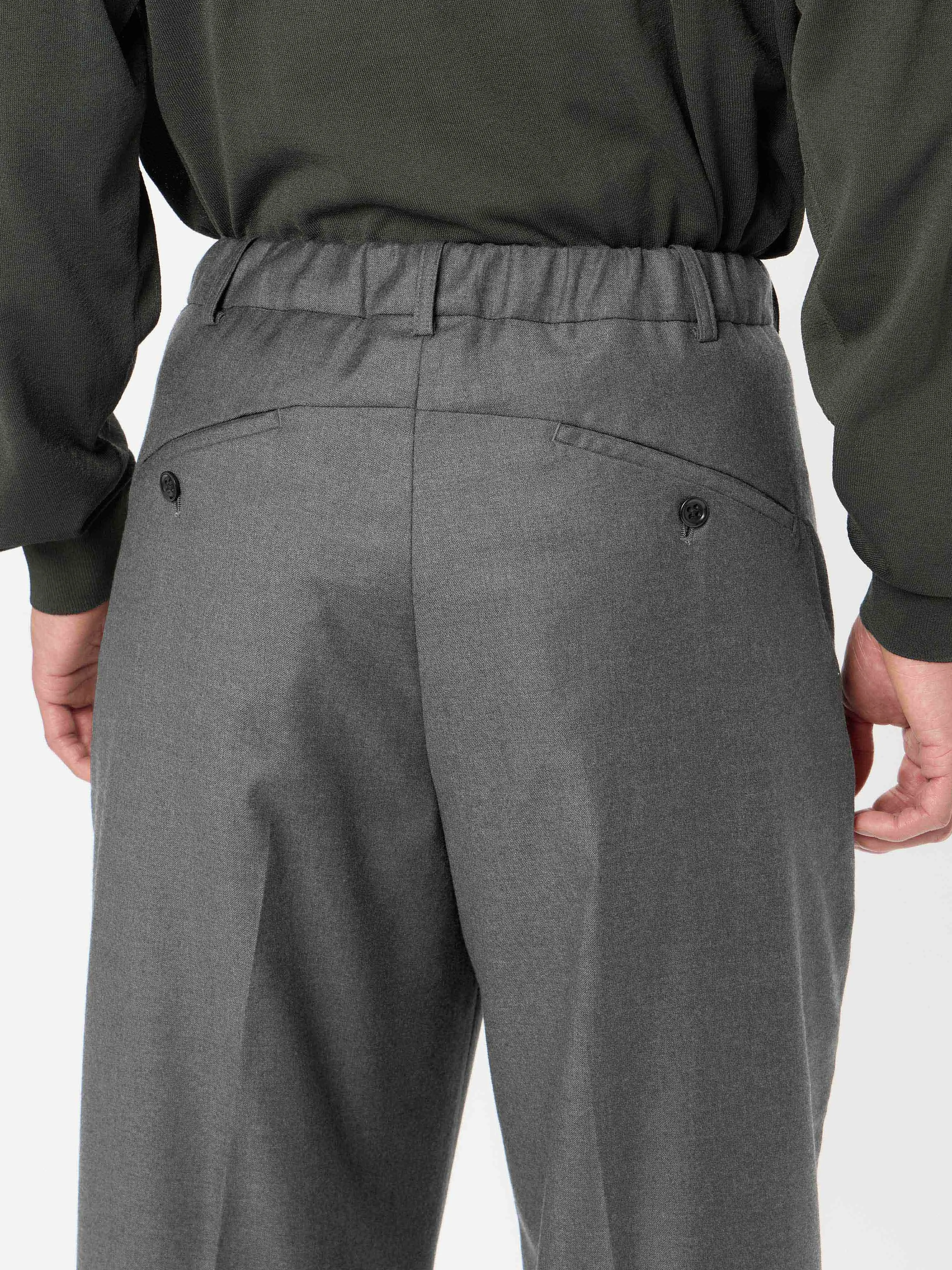 One Tuck Wool Relax Pants (Loro Piana)