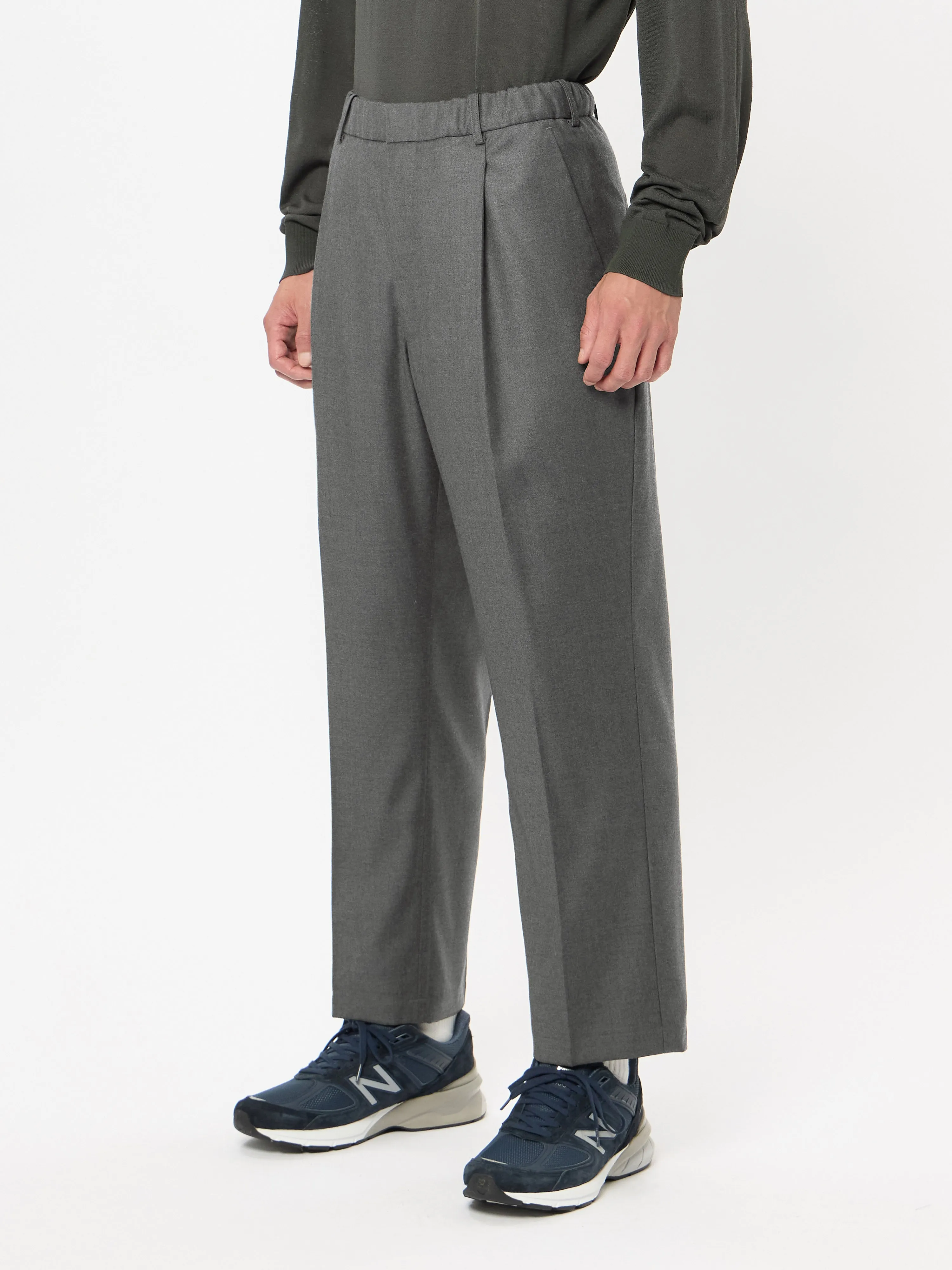 One Tuck Wool Relax Pants (Loro Piana)