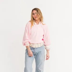 Puff Sleeve Pullover Sweater  ~ Pink