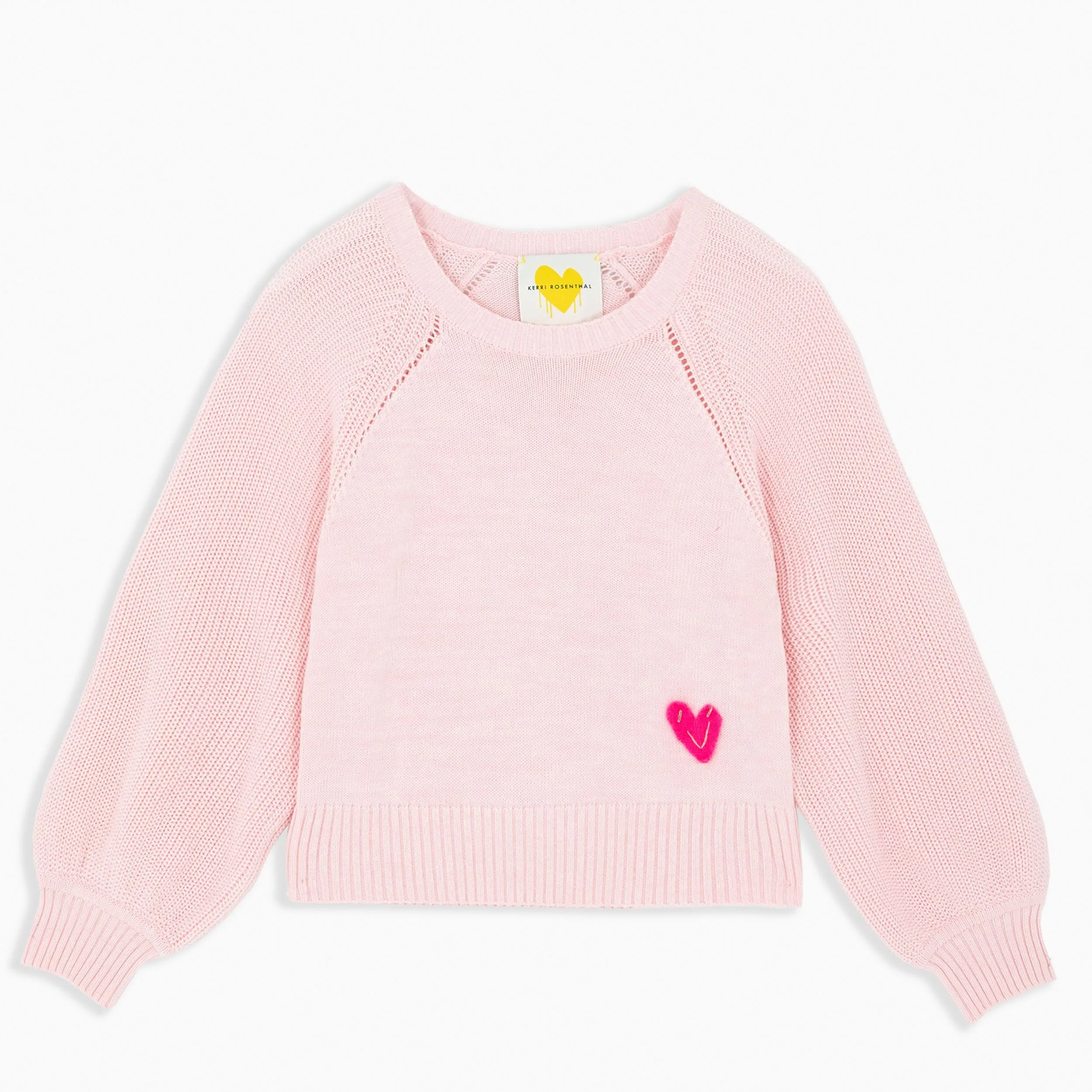 Puff Sleeve Pullover Sweater  ~ Pink