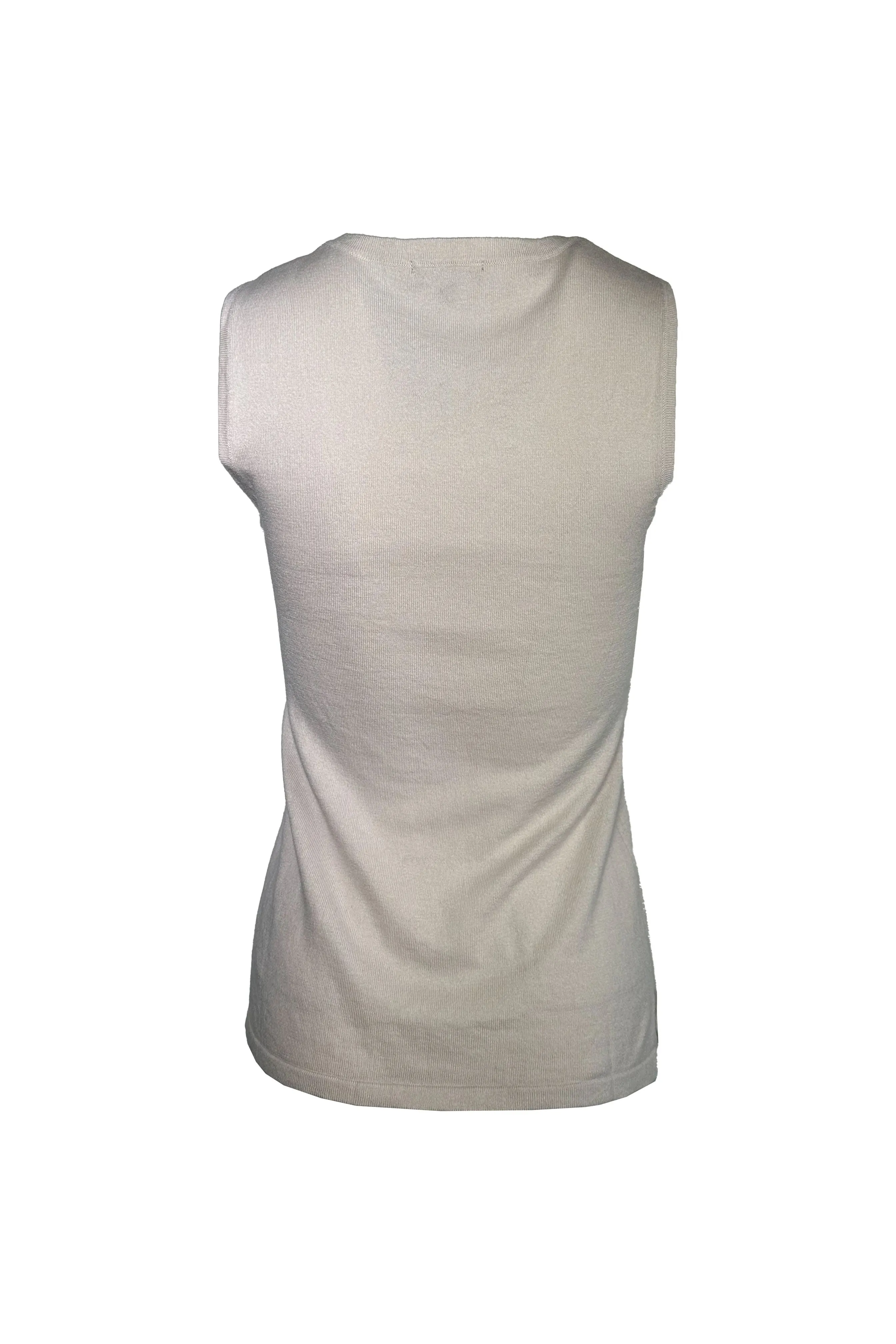 Pure Amici Tank with Lurex C119L | Latte