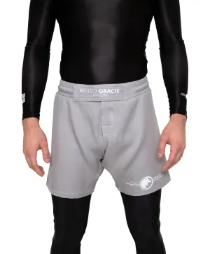 Renzo Gracie Standard Fight Shorts Grey - YOUTH