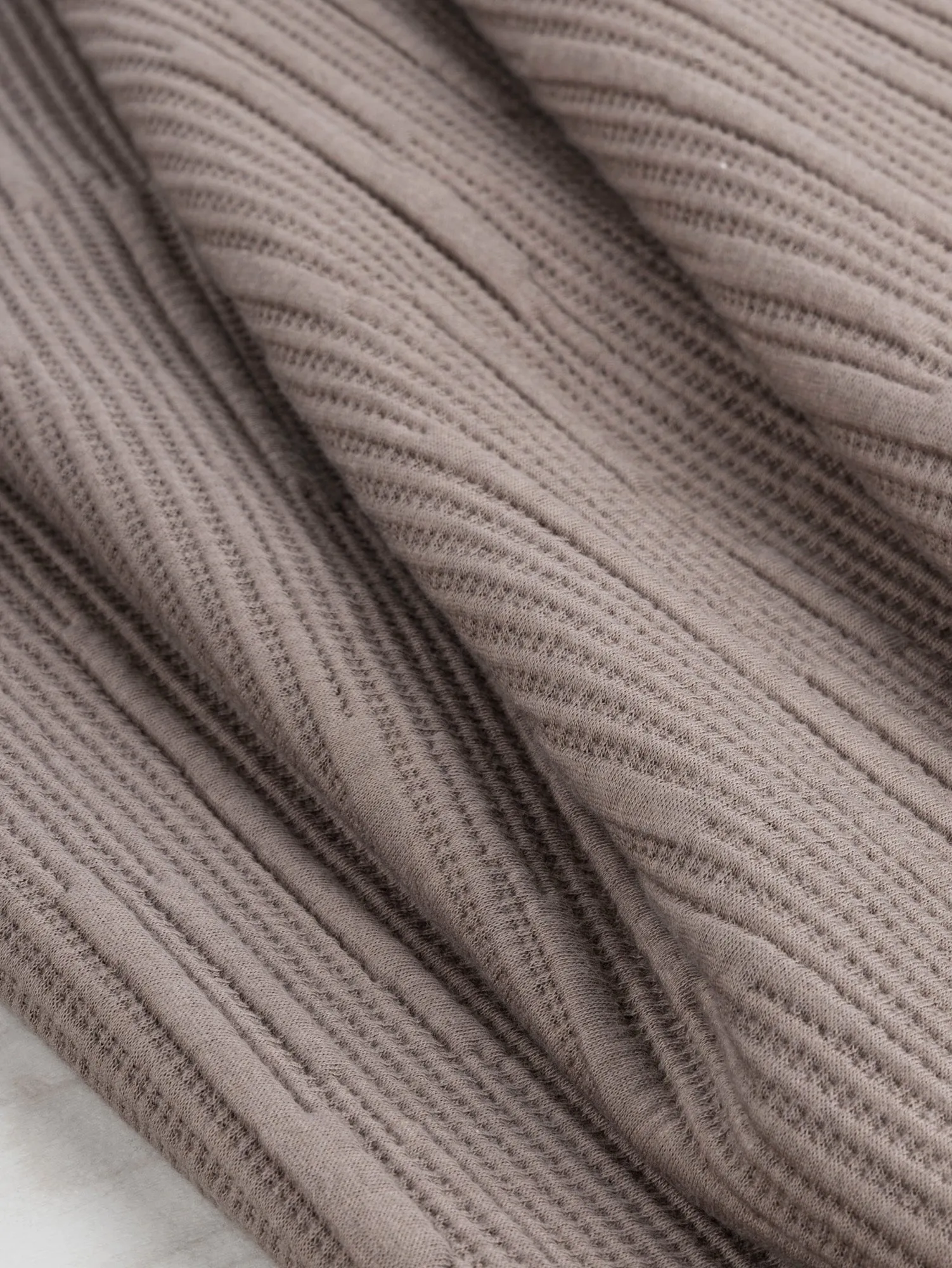 Stripe Textured Jacquard Knit Deadstock - Fig