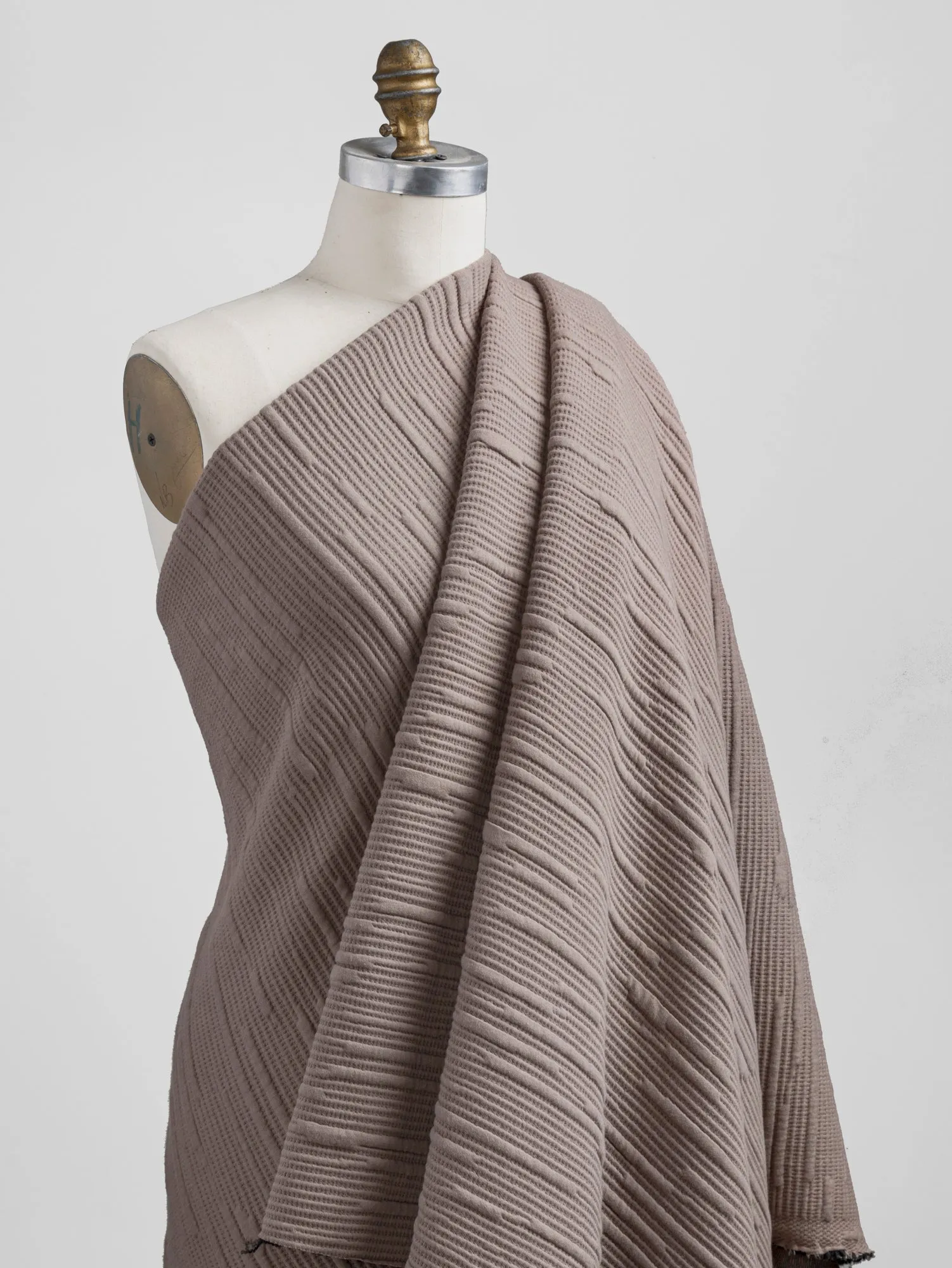 Stripe Textured Jacquard Knit Deadstock - Fig