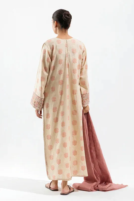 Unstitched Winter '23 - Rosy Orchid-Embroidered-3P-Jacquard