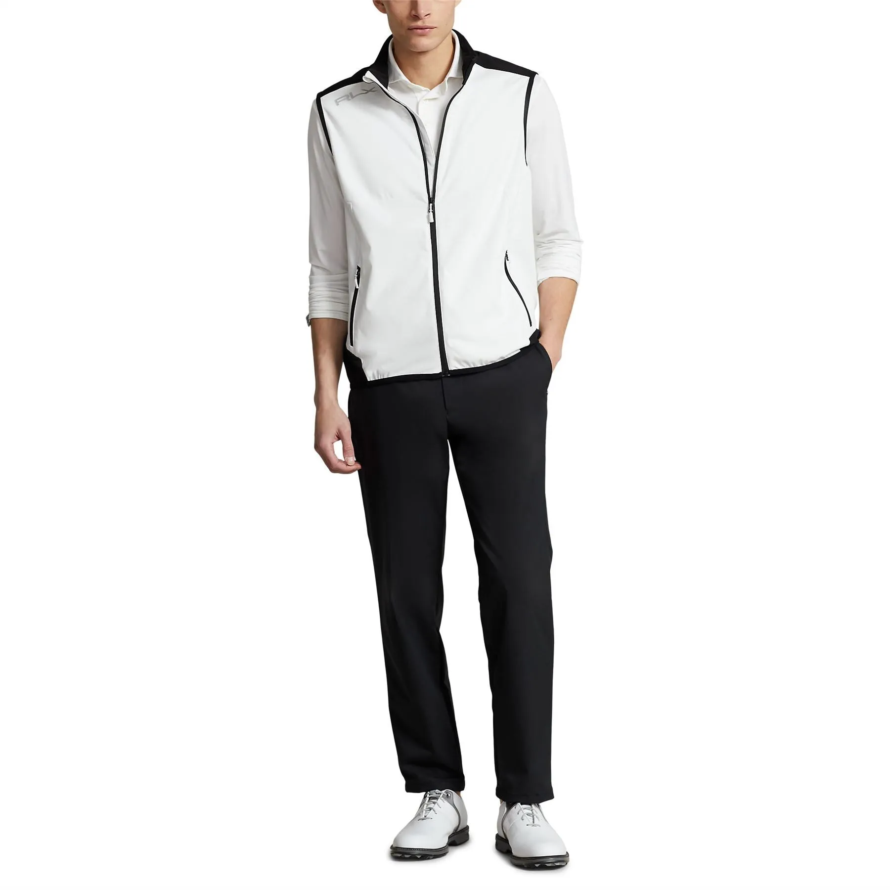 Water-Repellent Packable Vest Ceramic White Multi - SS24