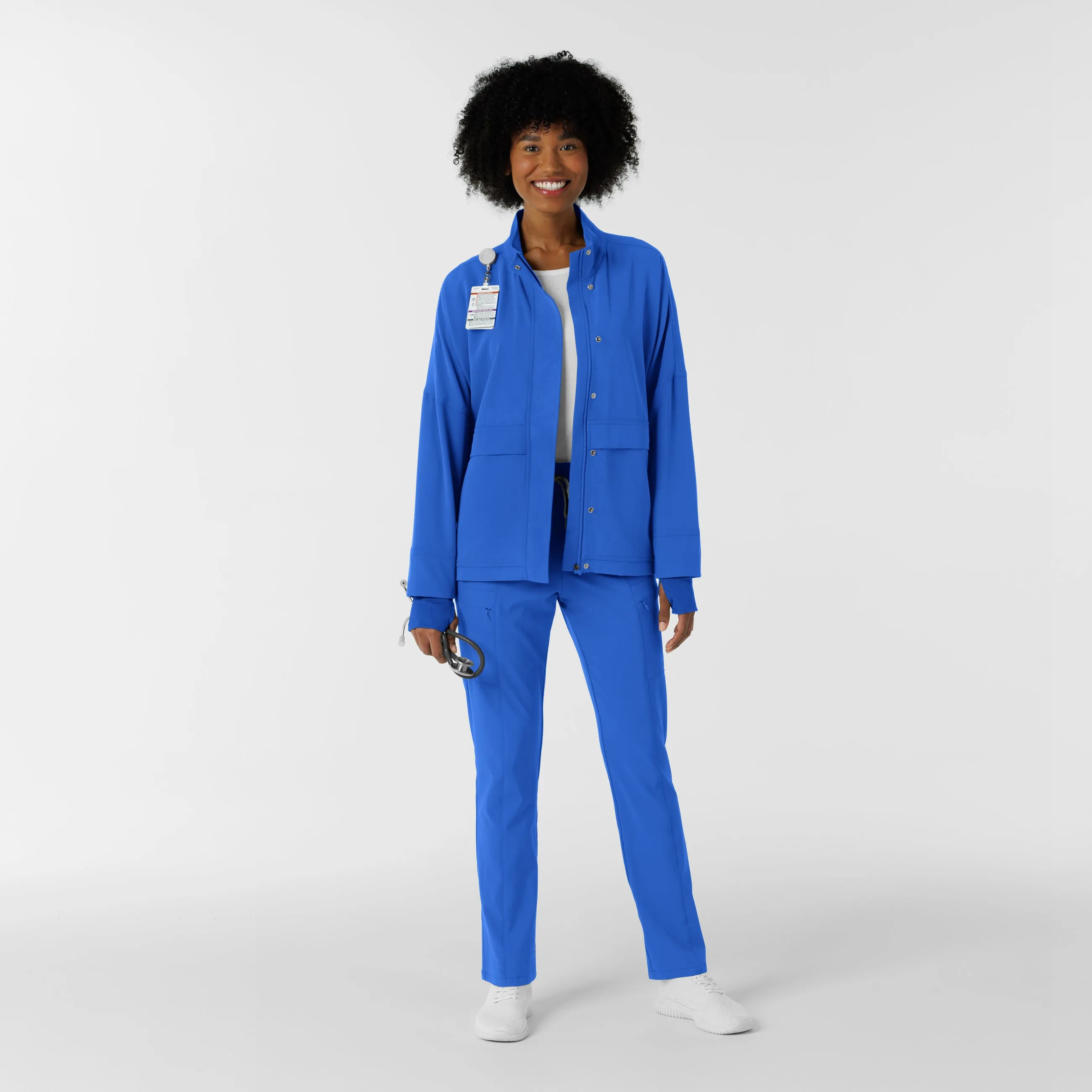 Women's Germs Happen Packable Scrub Jacket - Royal