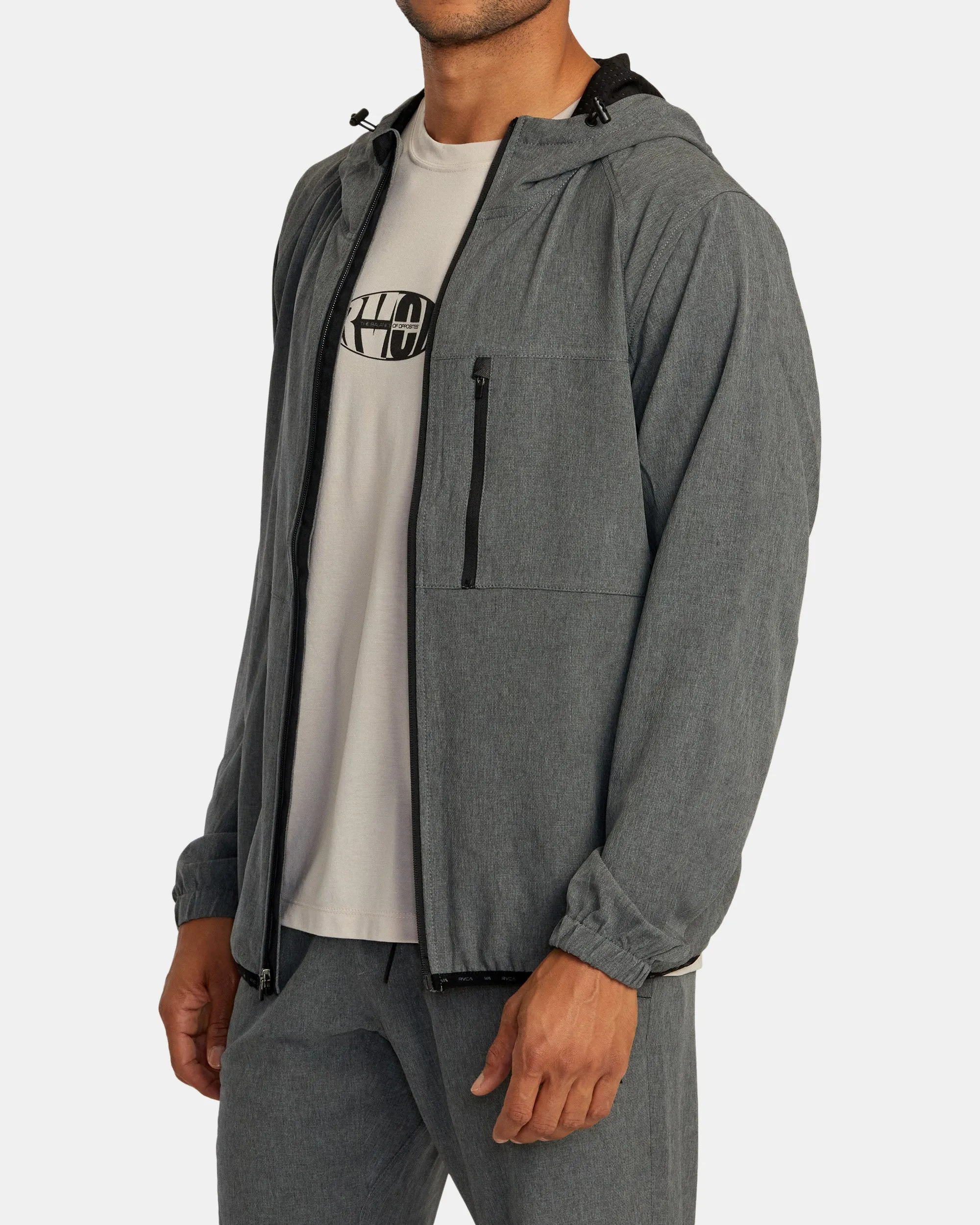 Yogger Zip-Up Hooded Jacket II - Charcoal Heather